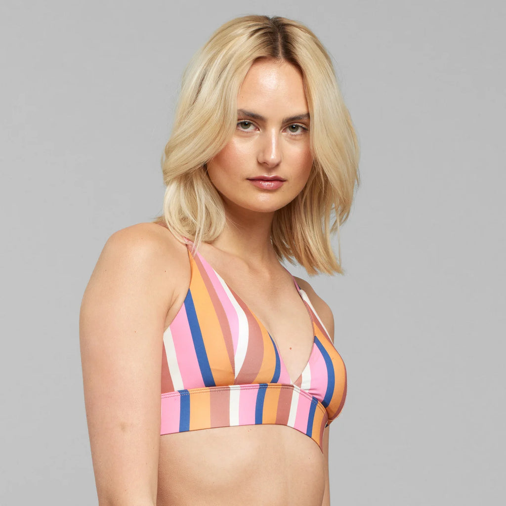 DEDICATED Alva bikini top Irregular stripe multi color women