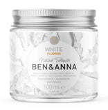 Ben & Anna Toothpaste jar white with fluoride