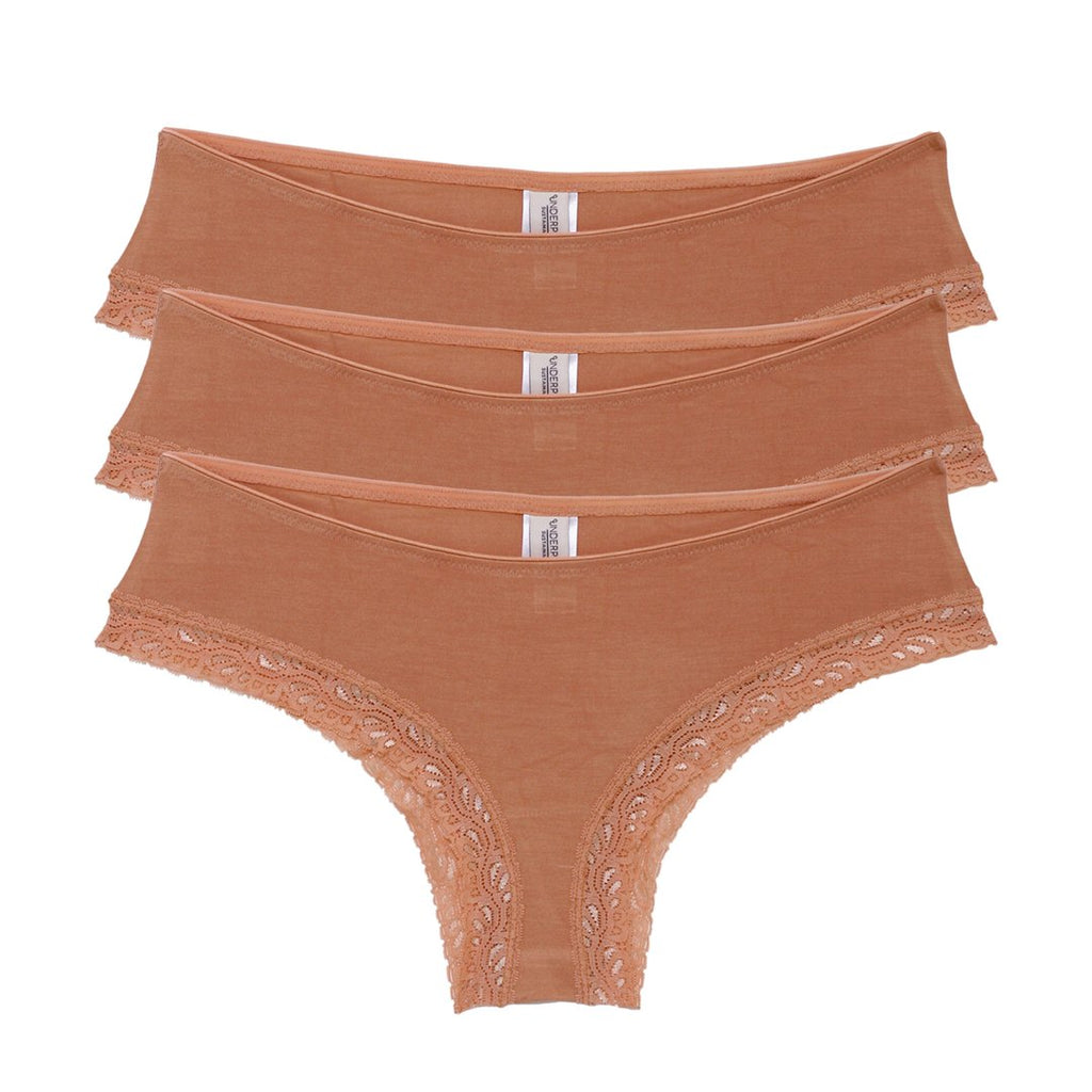 Underprotection Bea Hipsters 3 Pack Tan