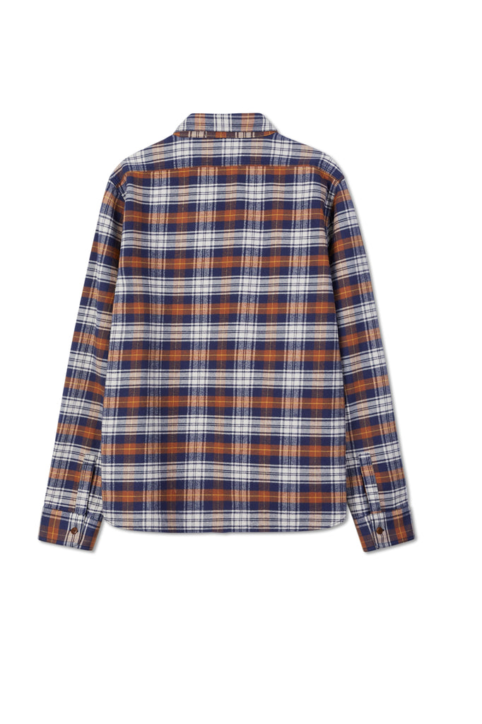 Kings of Indigo Juntoku Brushed Brown check