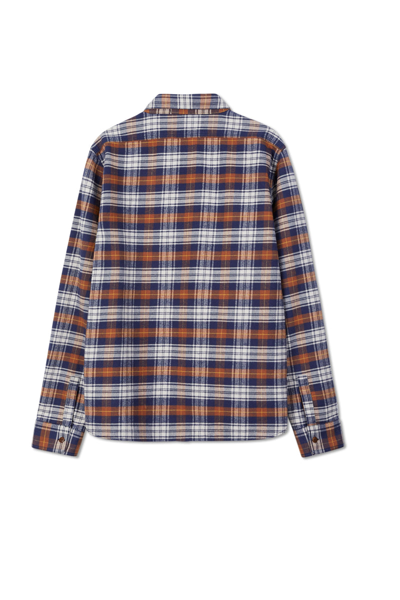 Kings of Indigo Juntoku Brushed Brown check