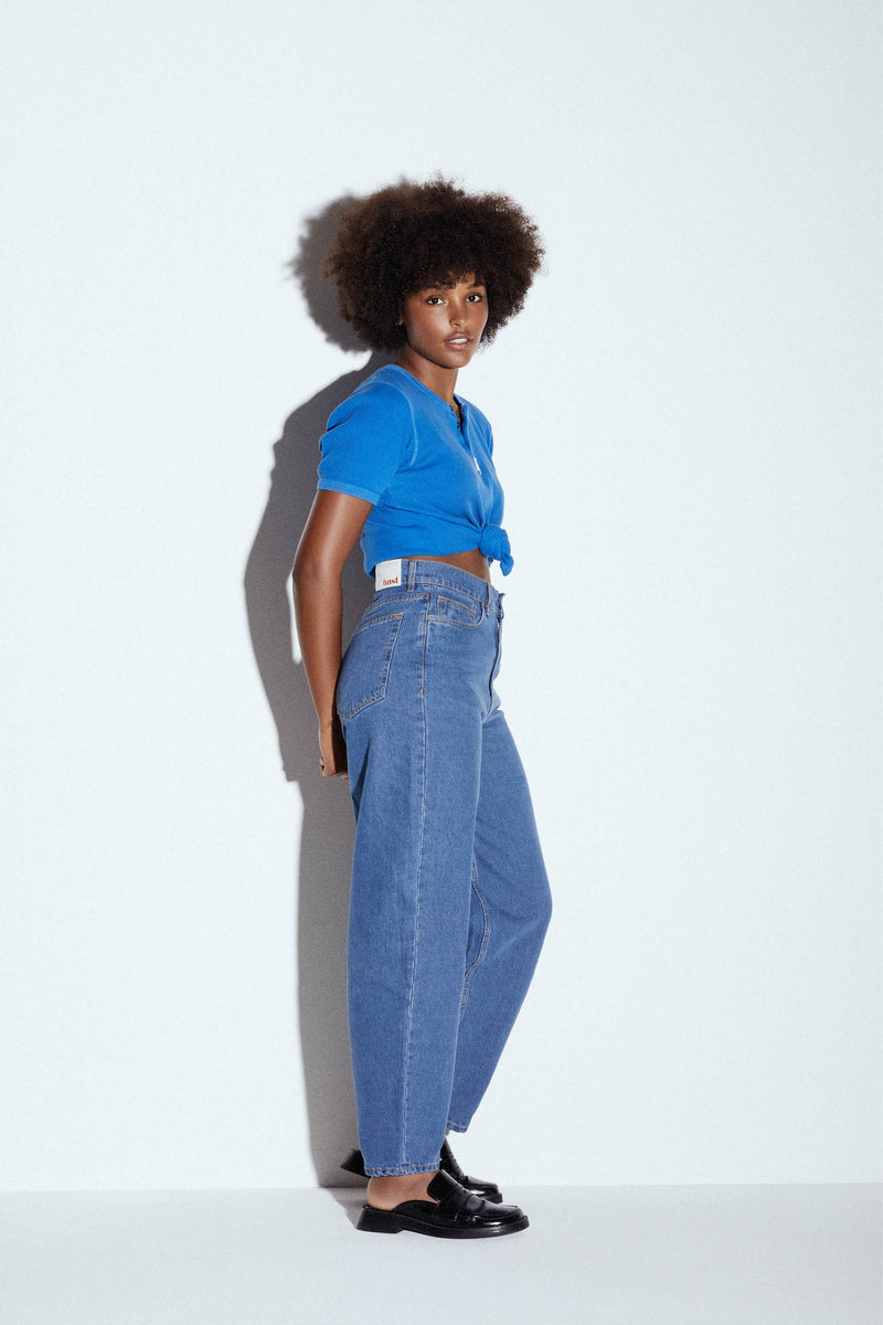 HNST Balloon jeans cloudless blue women