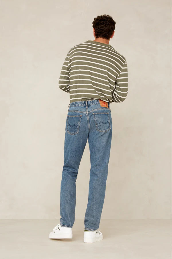 KINGS OF INDIGO Conri longsleeve treetop stripe men