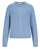 LANIUS Sweater with cable knit fog melange 13065 women