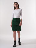 LANIUS 13342 Velvet skirt dark green 693 women