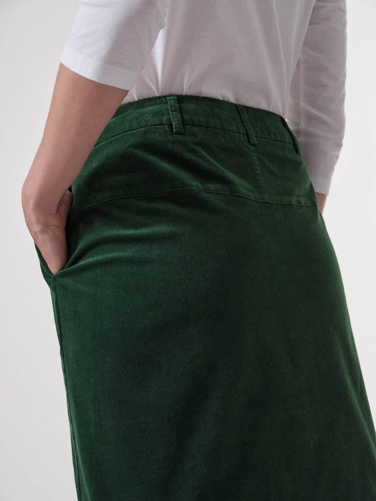 LANIUS 13342 Velvet skirt dark green 693 women