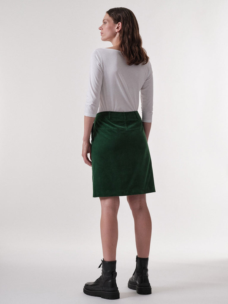 LANIUS 13342 Velvet skirt dark green 693 women