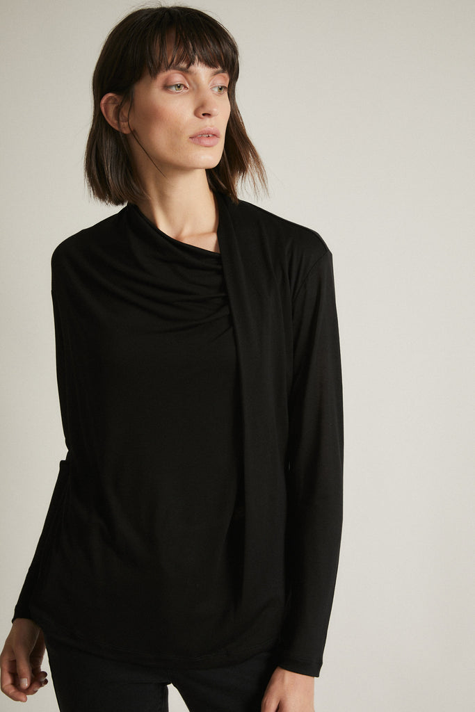 LANIUS draped top black 12617