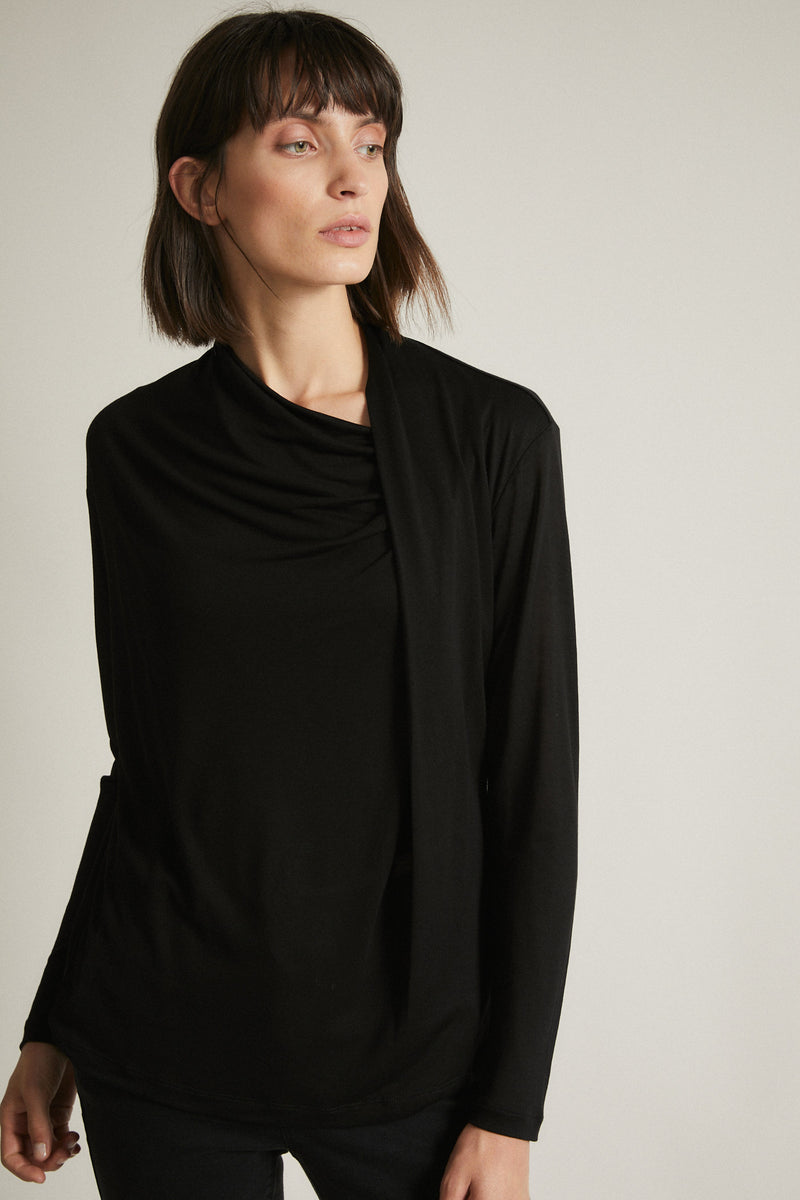 LANIUS draped top black 12617