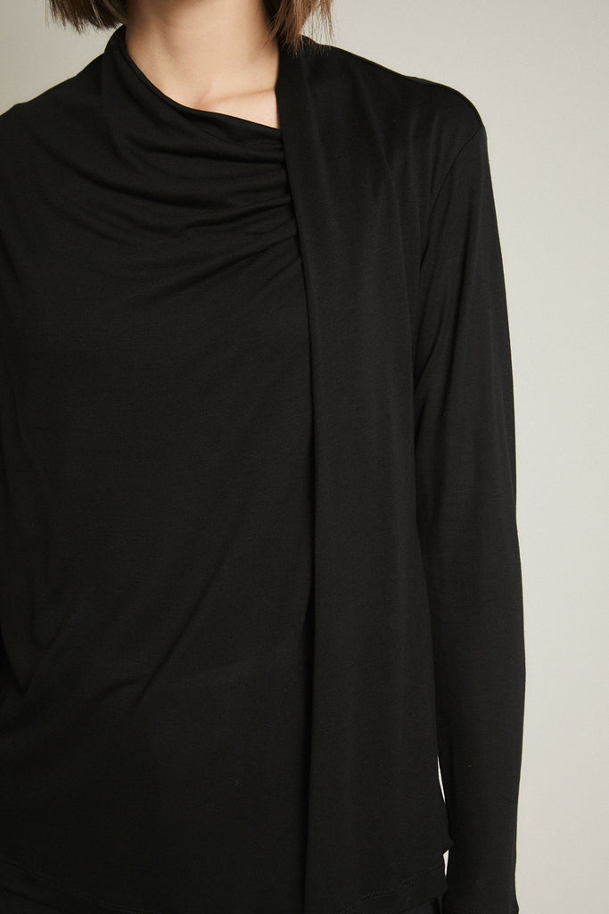 LANIUS draped top black 12617