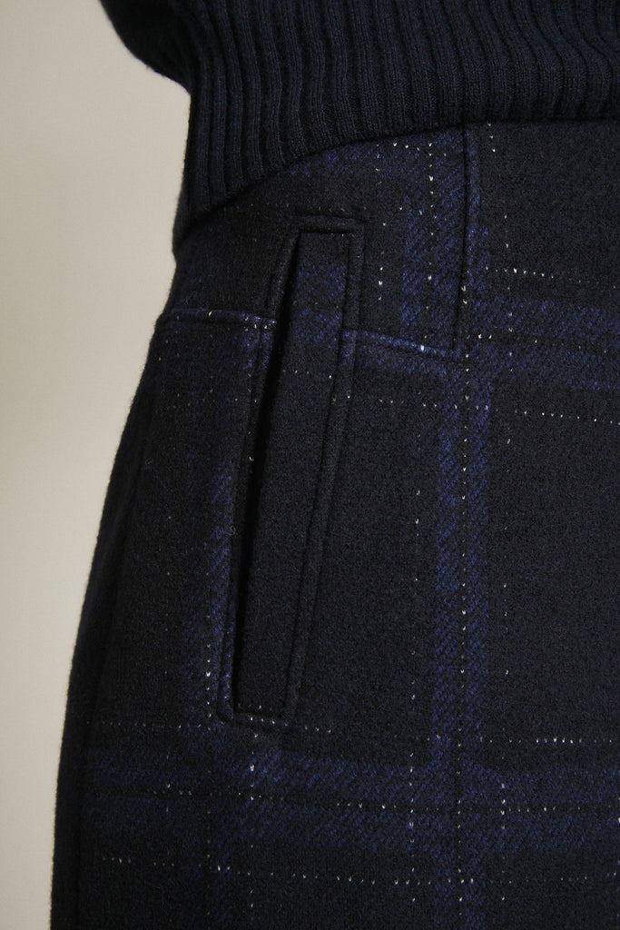 LANIUS Karo skirt blue checked 12676 722