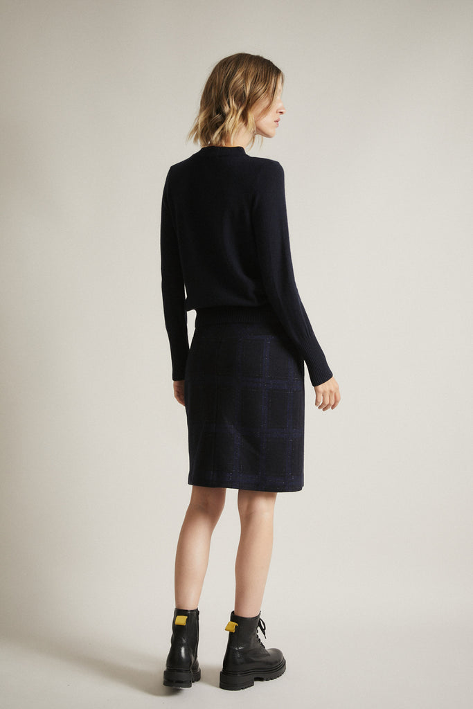LANIUS Karo skirt blue checked 12676 722
