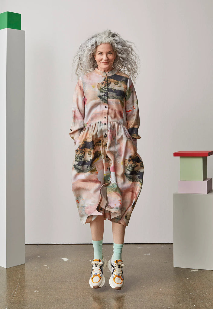 PAPU Ruffle Dress Love Multicolor Women