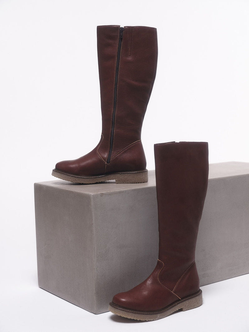 LANIUS Flat boots bitter chocolate 13040