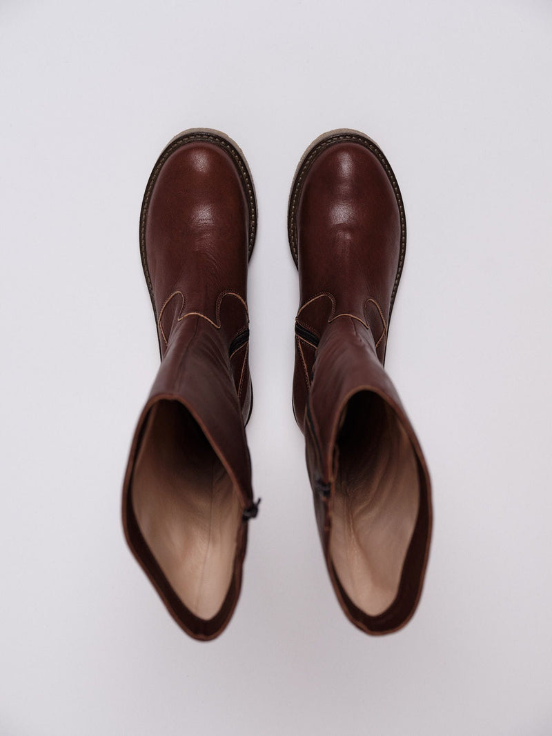 LANIUS Flat boots bitter chocolate 13040