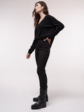 LANIUS Slim fit trousers black 12258 women