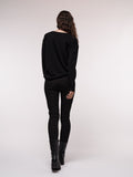 LANIUS Slim fit trousers black 12258 women