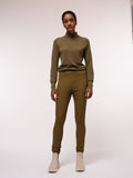 LANIUS Slim fit trousers 12258 dark green moss 675 women