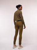 LANIUS Slim fit trousers 12258 dark green moss 675 women