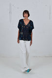 FAM THE LABEL Stella blouse eco black women