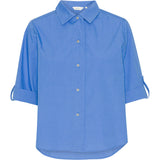BASIC APPAREL Tilde short sleeved shirt 416-14 azure blue women