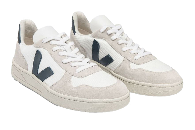 VEJA V-10 b-mesh white nautico men