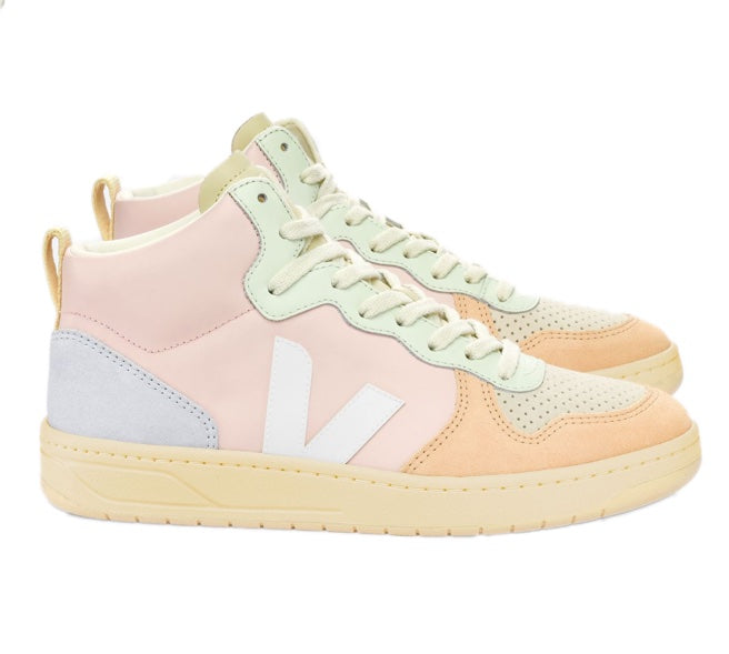 VEJA V-15 Leather petale white multico women