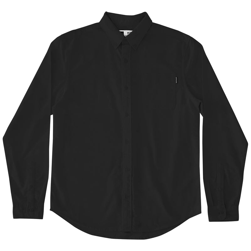 DEDICATED Varberg Oxford Black Shirt