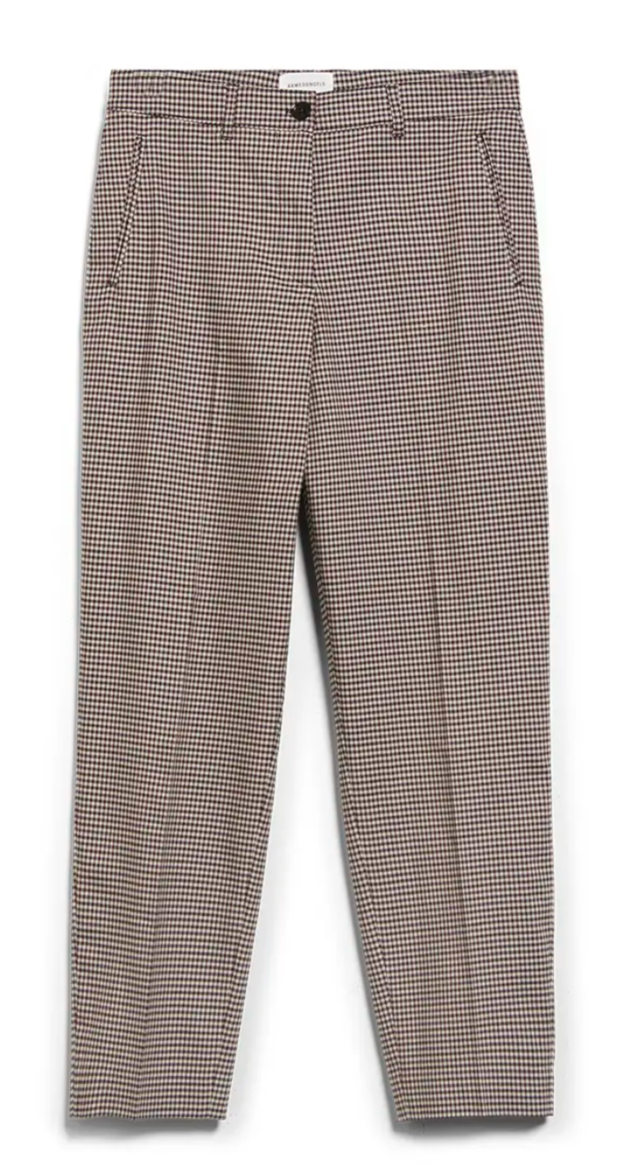 ARMEDANGELS Varmaa Trousers Microcheck kitt women