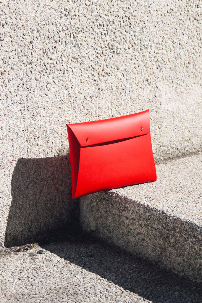 WALK WITH ME Small Document Organizer Red