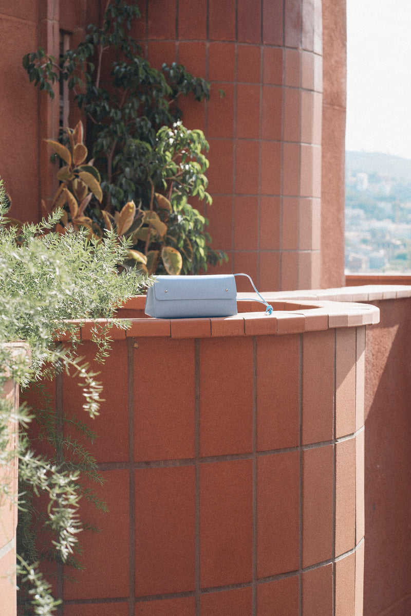 WALK WITH ME Triangle Case Light Blue