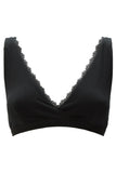 PEOPLE TREE Lace Trim Triangle Bra black X380UY.BK1