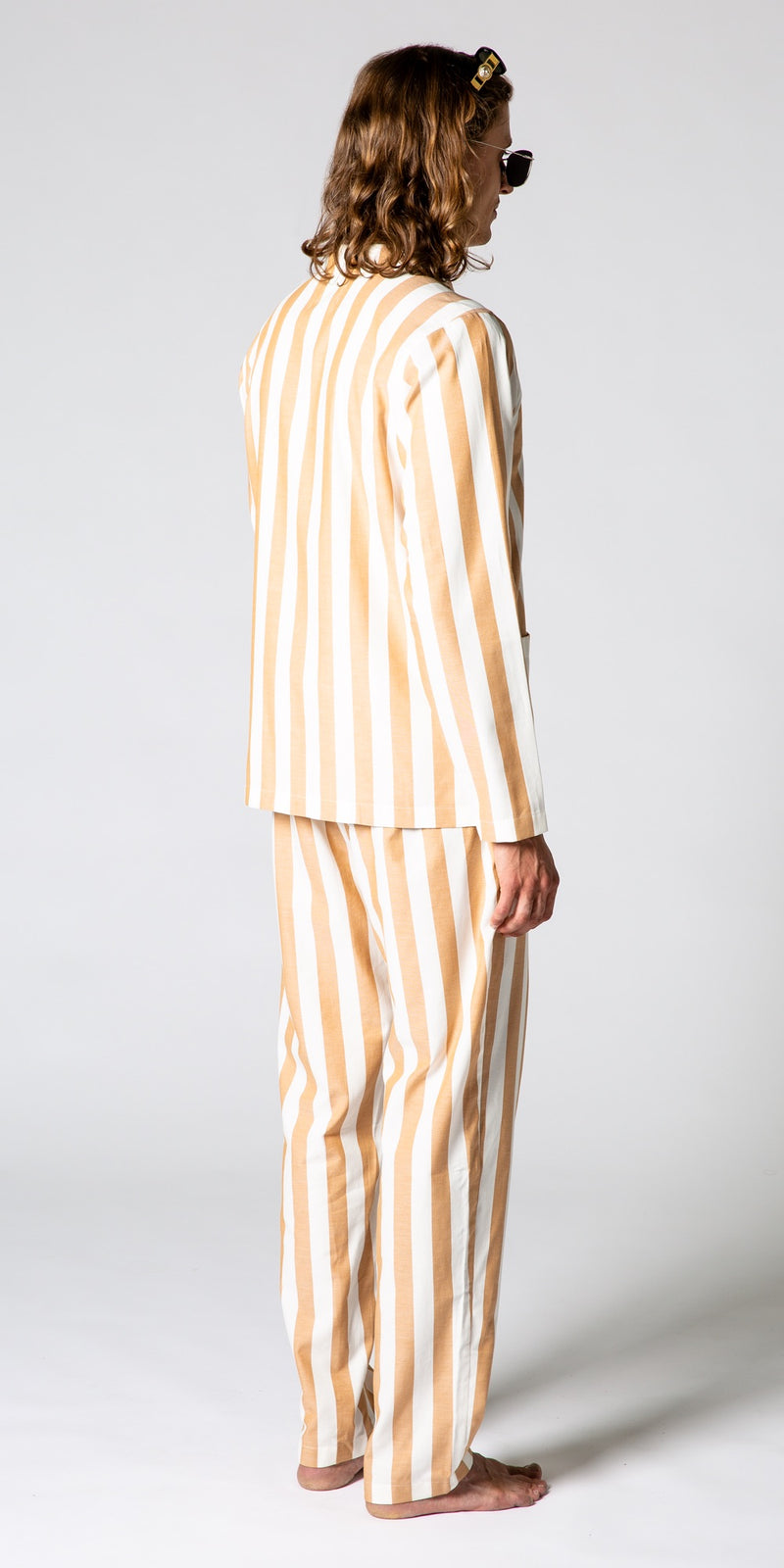 NUFFERTON Uno Stripe pyjama Mustard & White