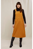 PEOPLE TREE Mindy Corduroy pinafore dress mustard Y301UA