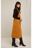 PEOPLE TREE Mindy Corduroy pinafore dress mustard Y301UA