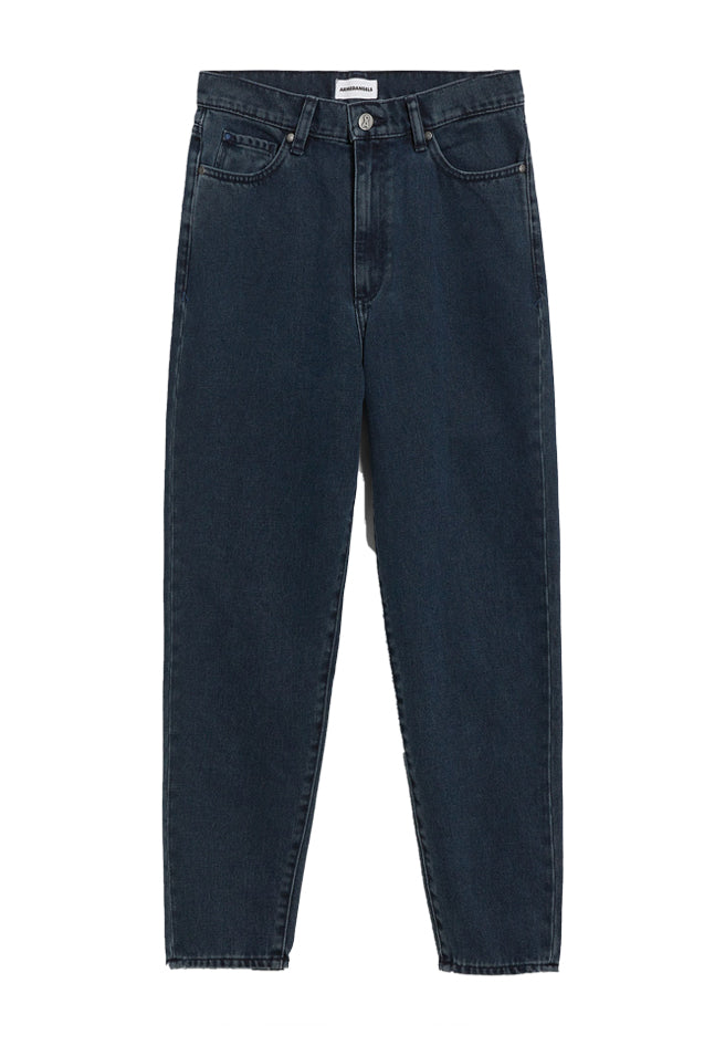 ARMEDANGELS Mairaa Mom Fit High Waist Light Black Blue Women