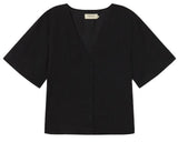 THINKING MU Black Libelula blouse women