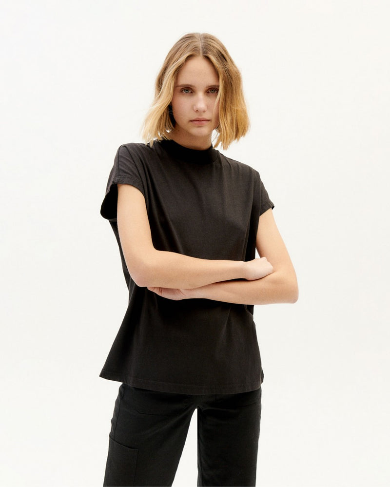 THINKING MU Basic Volta T-shirt black Women