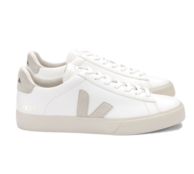 VEJA Campo chromefree leather white natural suede women
