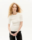 THINKING MU Dakota Rib Top White Women