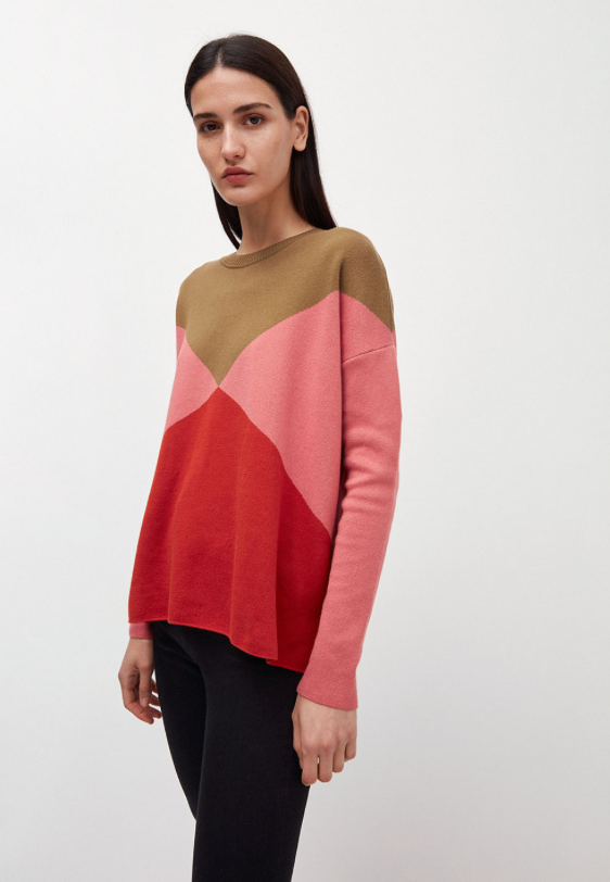 ARMEDANGELS Dalilaa graphics jumper golden khaki cinnamon rose