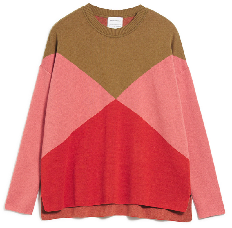 ARMEDANGELS Dalilaa graphics jumper golden khaki cinnamon rose