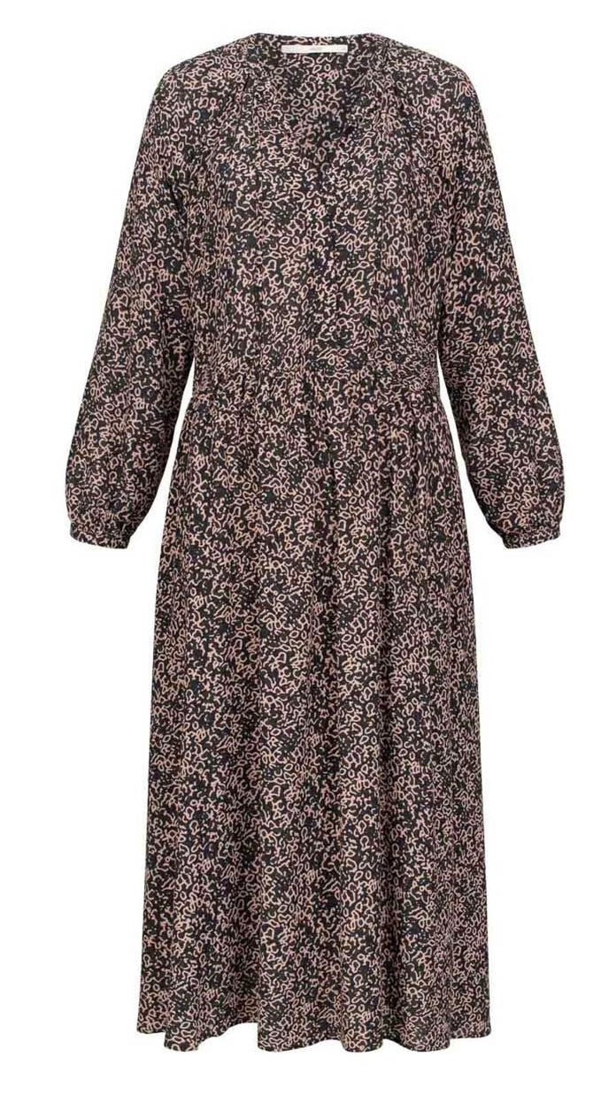 LANIUS 13337 Maxi dress print minimal black women