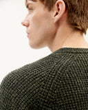 THINKING MU Anteros knitted sweater dark green men