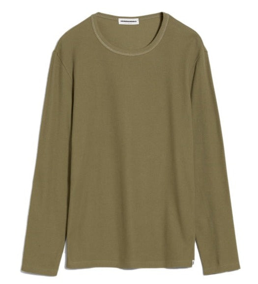 ARMEDANGELS Johaan waffle longsleeve oliva men