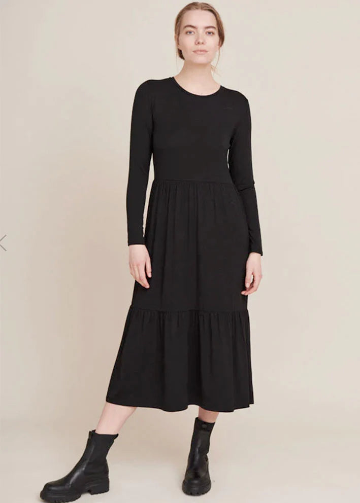 BASIC APPAREL Joline Frill dress black women