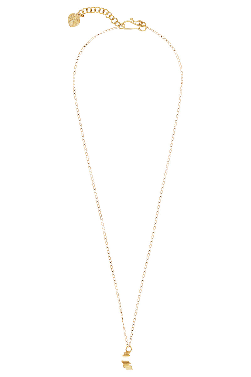 PEOPLE TREE Leaf Necklace Brass B464UF