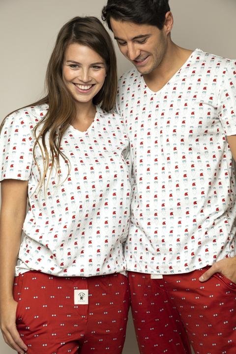 HAPPY PIJAMA Santa in Sunglasses unisex long pyjama