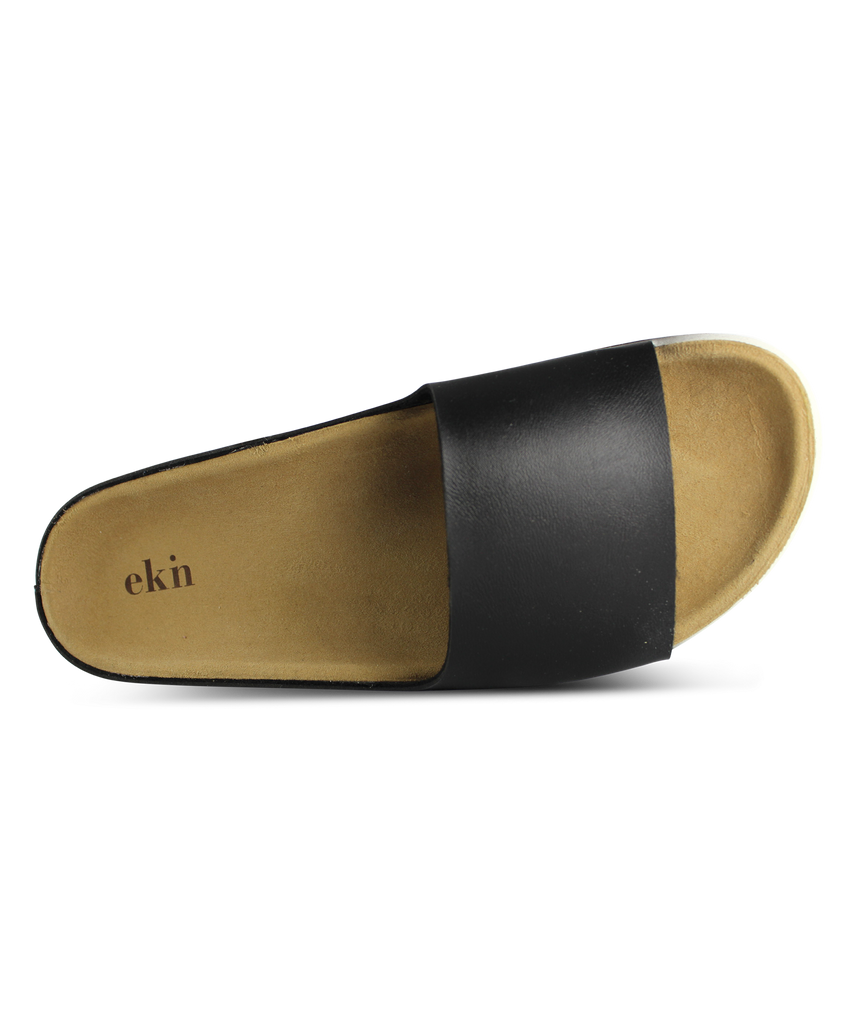 ekn Palm sandal black vegan women
