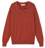 THINKING MU Phoenix Knitted Polo clay red Men
